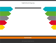 Tablet Screenshot of helpforlearning.org